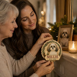 Personalized Christmas Candle Pet Memorial Photo Wood Ornament - Custom Pet Keepsake - image 5