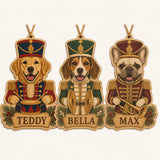 Personalized Nutcracker Pup Photo Wood Ornament - Custom Pet Keepsake - image 4