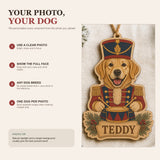 Personalized Nutcracker Pup Photo Wood Ornament - Custom Pet Keepsake - image 7