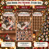 Personalized Our First Christmas Engaged Advent Calendar with 24 Photo Ornaments