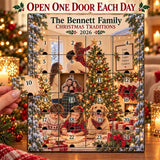 Personalized Family Christmas Traditions Advent Calendar with 24 Photo Ornaments