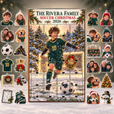 Personalized Soccer Family Advent Calendar with 24 Photo Ornaments