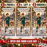 Personalized Soccer Family Advent Calendar with 24 Photo Ornaments