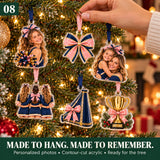 Personalized Cheerleading Team Advent Calendar with 24 Photo Ornaments