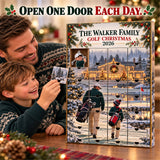 Personalized Golf Family Advent Calendar with 24 Photo Ornaments