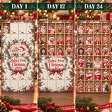 Personalized Baby's First Christmas Photo Advent Calendar with 24 Photo Ornaments