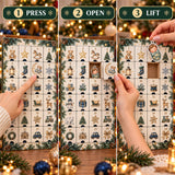 Personalized Baby Boy First Christmas Advent Calendar with 24 Photo Ornaments