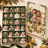 Personalized Baby Birth Stats Advent Calendar with 24 Photo Ornaments