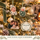 Personalized Baby Birth Stats Advent Calendar with 24 Photo Ornaments