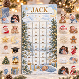 Personalized NICU Graduate First Christmas Advent Calendar with 24 Photo Ornaments