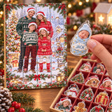 Personalized NICU Graduate First Christmas Advent Calendar with 24 Photo Ornaments