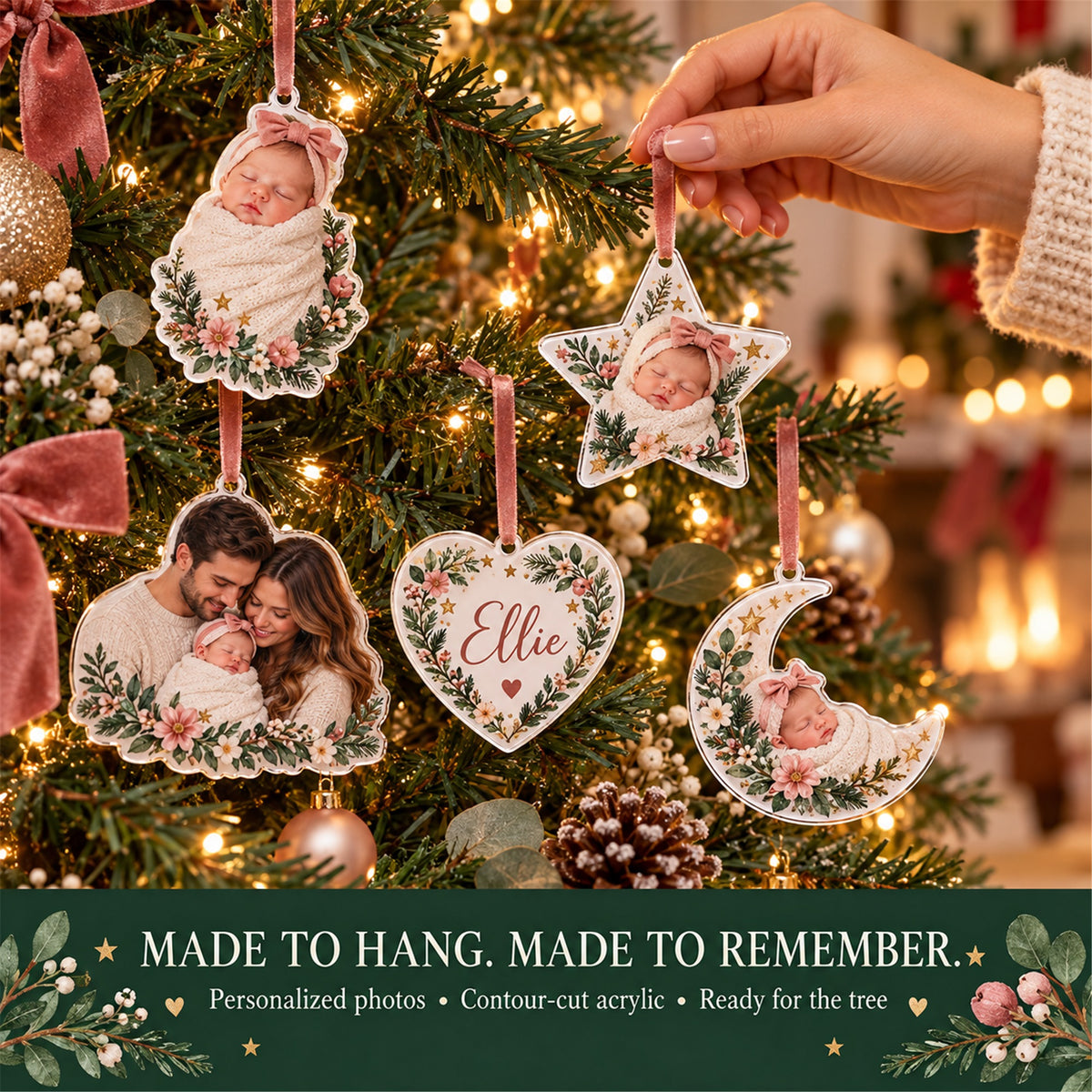 Personalized IVF Baby Worth The Wait Advent Calendar with 24 Photo Ornaments