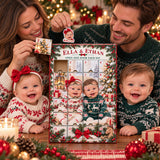 Personalized Twins First Christmas Advent Calendar with 24 Photo Ornaments