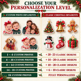 Personalized Twins First Christmas Advent Calendar with 24 Photo Ornaments