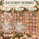 Personalized Baby's First Year Memories Advent Calendar with 24 Photo Ornaments