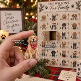 Personalized Our First Christmas Fur Family Advent Calendar with 24 Photo Ornaments