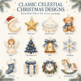 Personalized Boho Moon Stars Baby Christmas Advent Calendar with 24 Photo Ornaments