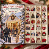 Personalized Home For The Holidays Family Reunion Advent Calendar with 24 Photo Ornaments