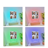 Custom photo collage LED night light sign, Personalized photo night light, 1st and 50th wedding anniversary gifts for him | Light Photo