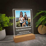 Custom family photo collage night light, Personalized gifts for mom, Family reunion gift for her, Meaningful gift | Light Photo