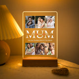 Custom Photo Night Light, Personalized Photo Collage LED Light, Mother's Day Gifts, Bedroom Night Light, Gift for Mom, Gift for Dad | Light Photo