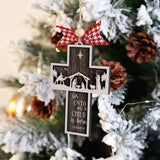 2024 Cross-Shaped Nativity Scene Ornament – Christian Scripture Christmas Gift | Final