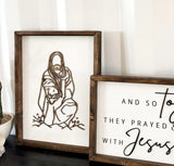 Stunning Jesus Christ “Reaching to Rescue” Wooden Wall Sign