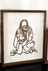 Stunning Jesus Christ “Reaching to Rescue” Wooden Wall Sign