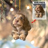 Customized Your Photo Ornament - Personalized Photo Mica Ornament - Christmas Gifts For Pet Lover