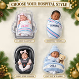 Personalized Hello World Hospital Baby Photo Ornament - Custom Acrylic Christmas Keepsake