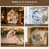 Personalized Reindeer Moon Cradle Baby 2026 Photo Ornament - Custom Acrylic Christmas Keepsake - image 5