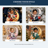 Personalized Chibi Space Explorer Photo Ornament - Custom Acrylic Christmas Keepsake - image 9