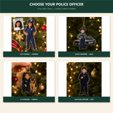 Personalized Kids Police Officer Photo Ornament - Custom Acrylic Christmas Keepsake - image 2