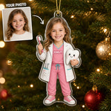 Personalized Kids Dentist Photo Ornament - Custom Acrylic Christmas Keepsake - image 1