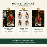Personalized Kids Sports Star Photo Ornament - Custom Acrylic Christmas Keepsake - image 4