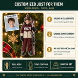 Personalized Kids Winter Sports Photo Ornament - Custom Acrylic Christmas Keepsake - image 6
