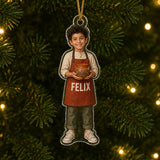 Personalized Kids Creative Arts Photo Ornament - Custom Acrylic Christmas Keepsake - image 2