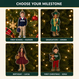 Personalized Kids First School Milestone Photo Ornament - Custom Acrylic Christmas Keepsake - image 5