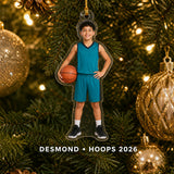 Personalized Youth Sports Athlete Photo Ornament - Custom Acrylic Christmas Keepsake - image 3