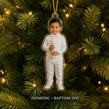Personalized Baptism and First Communion Photo Ornament - Custom Acrylic Christmas Keepsake - image 2