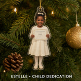 Personalized Baptism and First Communion Photo Ornament - Custom Acrylic Christmas Keepsake - image 3