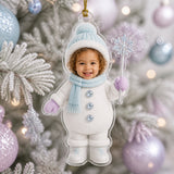 Personalized Baby Snowman Christmas Photo Ornament - Custom Acrylic Christmas Keepsake - image 4