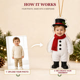 Personalized Baby Snowman Christmas Photo Ornament - Custom Acrylic Christmas Keepsake - image 6