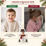 Personalized Baby Snowman Christmas Photo Ornament - Custom Acrylic Christmas Keepsake - image 7