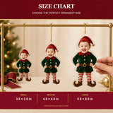Personalized Baby Elf Christmas Photo Ornament - Custom Acrylic Christmas Keepsake - image 8