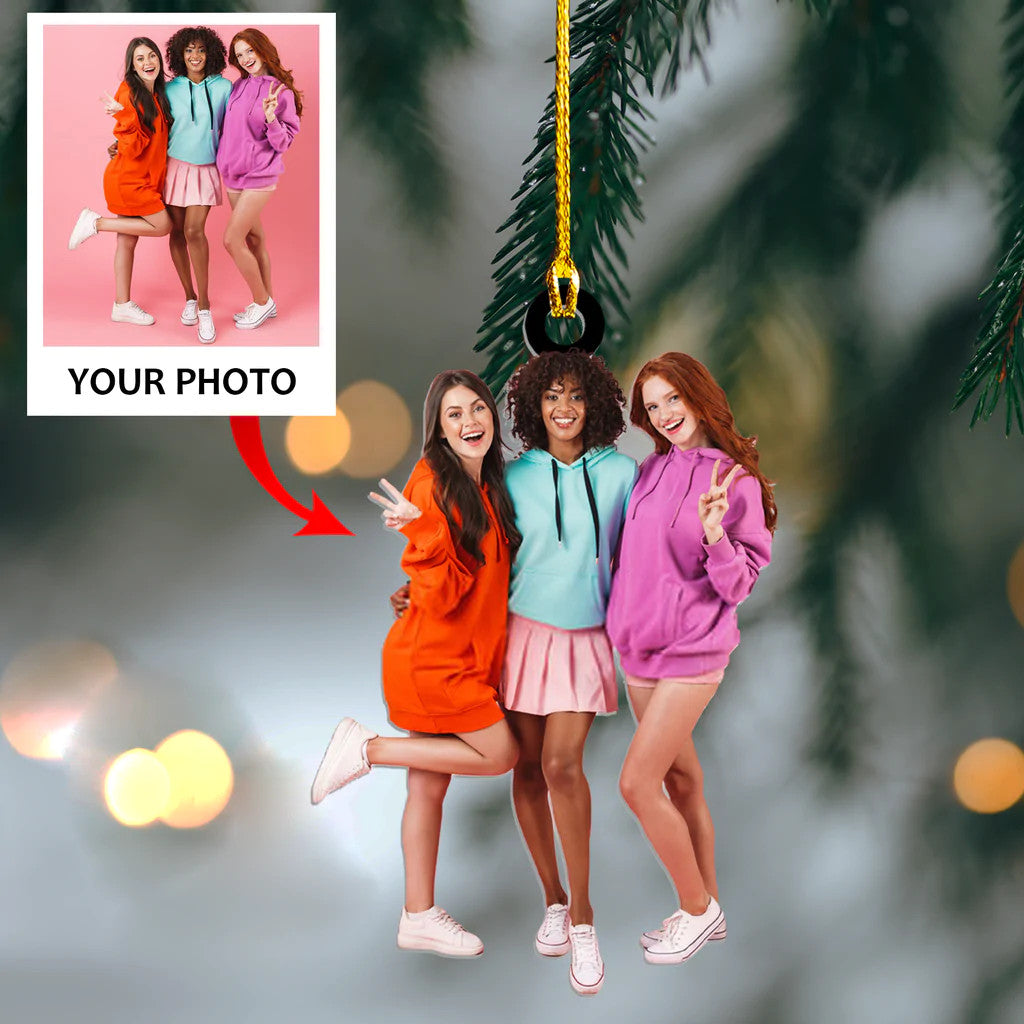 Customized Your Photo Ornament - Personalized Photo Mica Ornament - Christmas Gifts For Bestie, Sister | Sport
