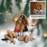 Customized Your Photo Ornament - Personalized Photo Mica Ornament - Christmas Gifts For Bestie, Sister | Sport