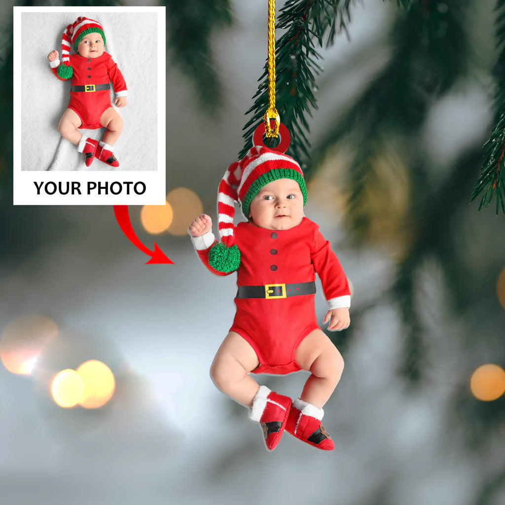 Personalized Photo Ornament - Christmas Gift For Family Member, Friends - Customized Your Photo Baby Ornament | NB Kids